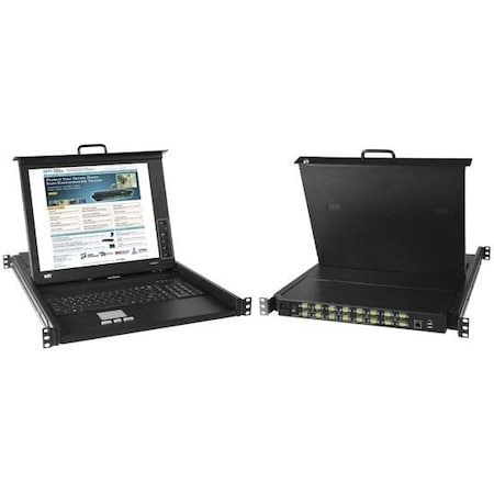 NETWORK TECHNOLOGIES 17 Inch Vga Usb Kvm Drawer Wit, RACKMUX-V17-N-8USBHD-24V RACKMUX-V17-N-8USBHD-24V